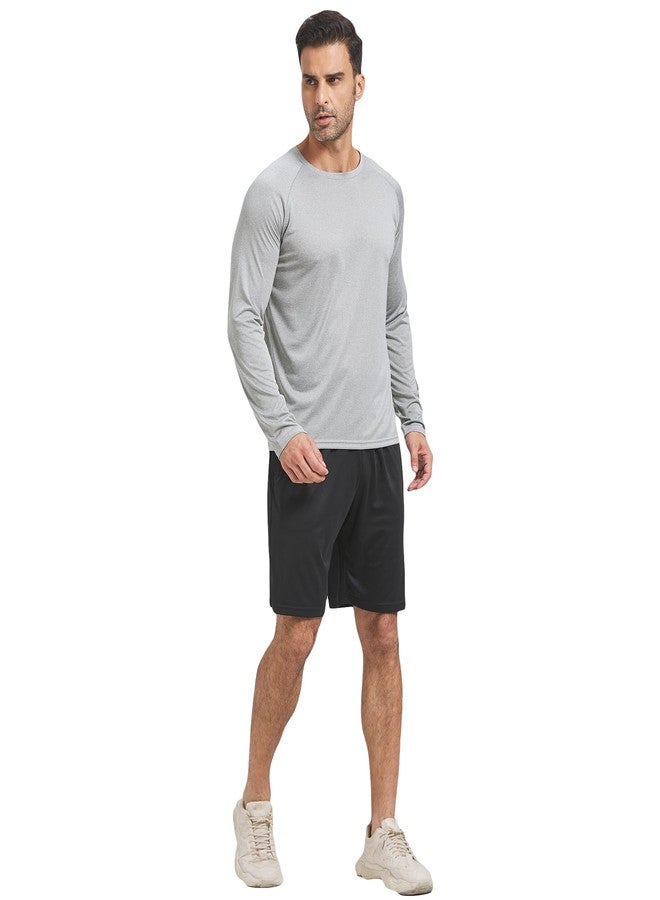 AKAWOOKO 4 Pack Men's Dry Fit T Shirts, Athletic Running Gym Workout Short Long Sleeve Tee Shirts for Men (X-Large, D02) - Image 5
